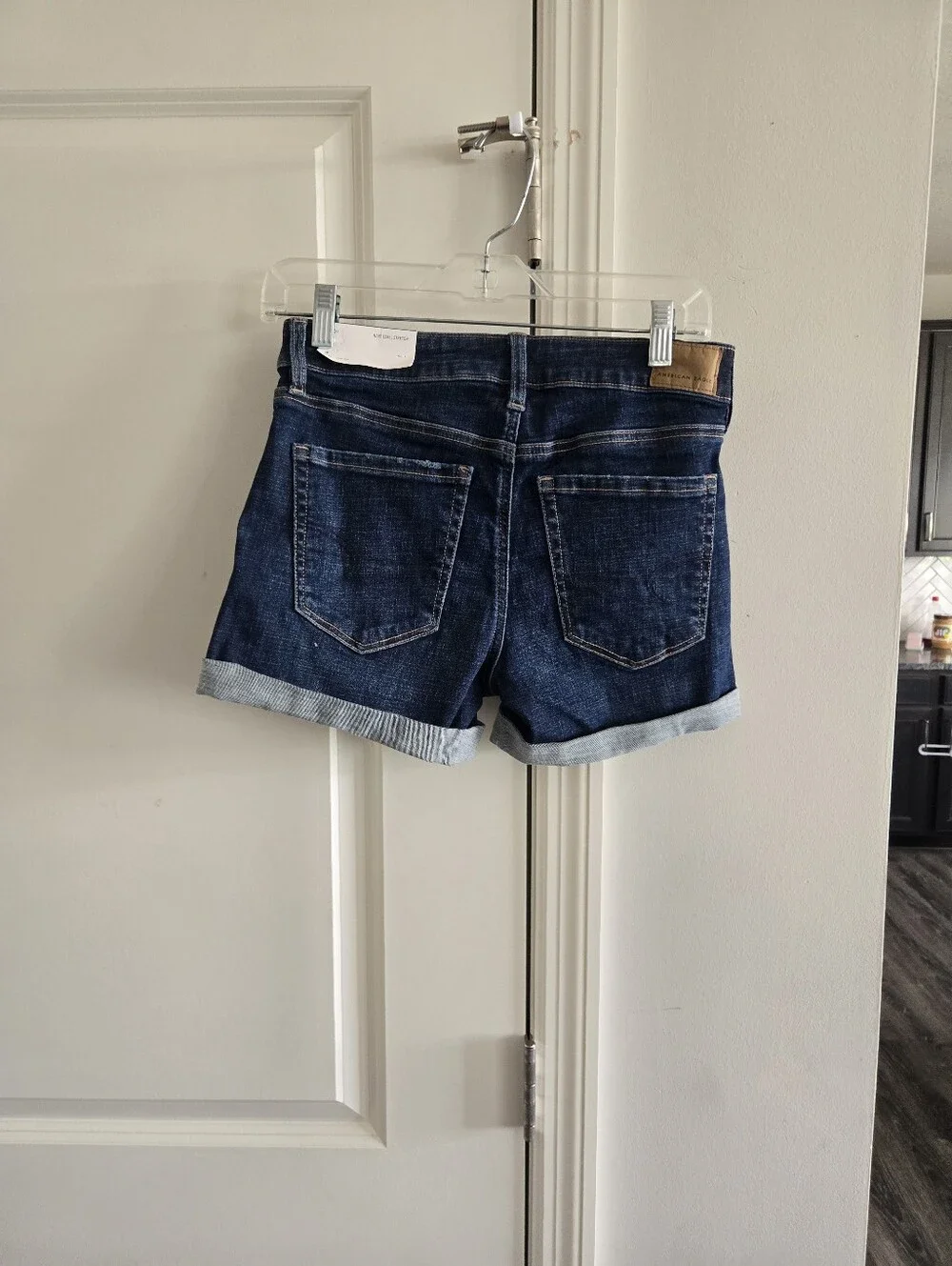 American Eagle Womens Next Level High-Waisted Denim Short Short - Picture 3 of 6